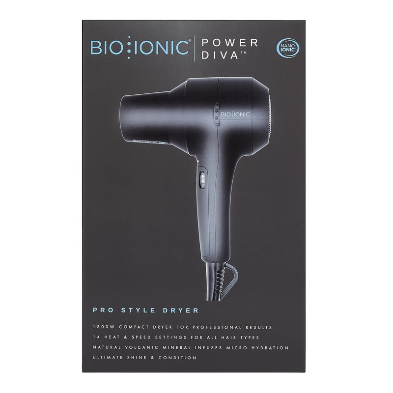 Bio Ionic PowerDiva Pro Speed Hair Dryer, Blow Dryer with Adjustable Heat & Speed, Professional Hair Styling Tool for Fast, Frizz-Free Hairstyles, Cool Shot, Compact for Travel, 1875W - Image 5